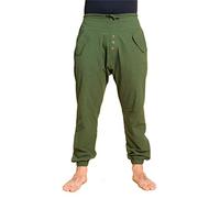 PANASIAM Yogi Pants Women & Men - Cotton Aladdin Harem Trousers | Summer trousers, 100% cotton, drawstring front & elastic back waistband, unisex harem trousers, relaxed Aladdin baggy style