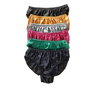 Panasilk 100% Silk Mens Underwear Briefs Bikinis M L XL 2XL (6 Pairs in One Economic Pack) (XL, Multicoloured)