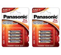 Panasonic Pro Power Batteries AAA 4+4 Free Promo Pack Pack of 8