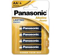 Panasonic AA Alkaline Battery Pack of 4 - Box of 12