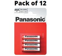 Panasonic AAA Zinc Batteries 4 Per Card- Box of 12