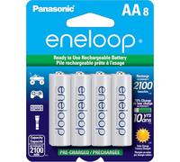 Panasonic BK-3MCCA8BA rechargeable battery - rechargeable batteries (Universal, AA, Nickel Metal Hydride, White, Blister)