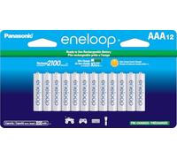 Panasonic BK-4MCCA12FA eneloop AAA 2100 Cycle Ni-MH Pre-Charged Rechargeable Batteries, 12-Battery Pack
