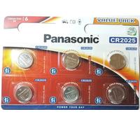 Panasonic Button cell Lithium, CR2025 P, Pack of 6)