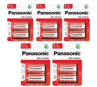 Panasonic C Batteries - Pack of 10 Zinc Carbon 1.5V Disposable Cells | Reliable Power for Low Drain Devices such as Clocks, Radios, Toys & Flashlights