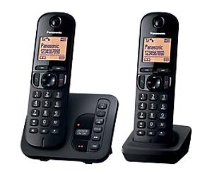 Panasonic Cordless Telephone with answering machine KX-TGC222EB Black