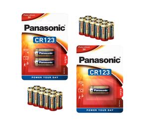 PANASONIC CR123 123 CR123A 3V Lithium Photo Camera Battery Long Life | 1-20 Pack