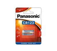 Panasonic CR123 cylindrical lithium battery for high power-consuming lightweight appliances such as smoke alarms, intruder alarm systems, head lamps,