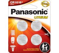 Panasonic CR1616 3.0 Volt Long Lasting Lithium Coin Cell Batteries in Child Resistant, Standards Based Packaging, 4-Battery Pack
