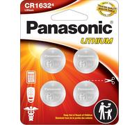 Panasonic CR1632 3.0 Volt Long Lasting Lithium Coin Cell Batteries in Child Resistant, Standards Based Packaging, 4-Battery Pack