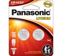 Panasonic CR1632 3.0 Volt Long Lasting Lithium Coin Cell Batteries in Child Resistant, Standards Based Packaging, 2-Battery Pack