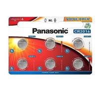 Panasonic CR2016 non-rechargeable battery (Lithium, Stainless steel) pack of 6