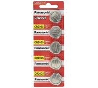 Panasonic CR2025 3 Volt Lithium Coin Battery (5 Batteries) by Panasonic