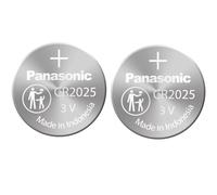 Panasonic CR2025 3V Lithium Coin Battery, Pack of 2