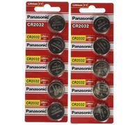 Panasonic Cr2032 3V Lithium Coin Cell Battery Dl2032 Ecr2032 10 Pcs