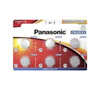 Panasonic CR2032 Lithium 3 Volt Battery card of 6