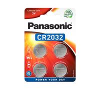 Panasonic, CR2032, Lithium, Batteries, Coin, Cell, 4, 3V