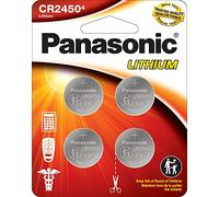 Panasonic CR2450 3.0 Volt Long Lasting Lithium Coin Cell Batteries in Child Resistant, Standards Based Packaging, 4-Battery Pack