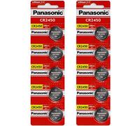 Panasonic CR2450 3 Volt Lihium Coin Cell Battery - 10 Batteries