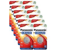 Panasonic CR2450 3V Lithium Coin Cell Battery Pack of 12