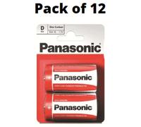 Panasonic D Size Zinc Batteries Pack of 12