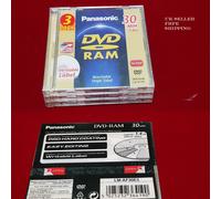 Panasonic DVD RAM Disc 30min Made in Japan NEW, SEALED 3 pack