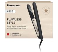 Panasonic EH-HS0E Nanoe Hair Straightener for Flawless Style, Single Stroke Straightening (Black/Champagne Gold)