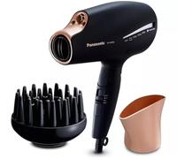 Panasonic EH-NA9J-K895 Advanced Folding Hair Dryer with Diffuser, Nanoe & Double Mineral Technology - Reduces Frizz, Damage and Split Ends, Black & Rose Gold