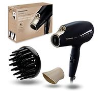 Panasonic EH-NA9J-N895 Advanced Folding Hair Dryer with Diffuser, Nanoe & Double Mineral Technology - Reduces Frizz, Damage and Split Ends, Black & Champagne Gold