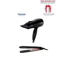 Panasonic EH-NE83 Power Air™ Hair Dryer & EH-HS99 Nanoe Ceramic Hair Straightener Bundle Set - Free Gift RRP £10!