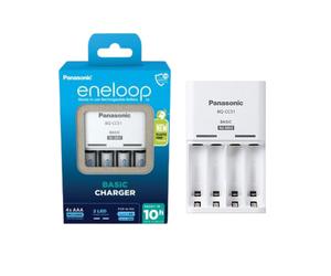 Panasonic Eneloop Basic Charger + 4 AAA Rechargeable 2000 mAh batteries BQ-CC51