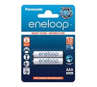 Panasonic eneloop BK-4MCCE/2BE Ready-to-Use AAA Batteries (Pack of 2) - Ni-Mh - 750 mAh