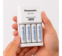 Panasonic Eneloop BQ-CC55 Smart & Quick Battery Charger With 4xAA Batteries