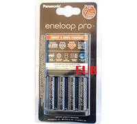 Panasonic eneloop K-KJ16HCC40E Quick Charger with 4x eneloop Pro AA (2,500 mAh, 500 Charging Cycles)