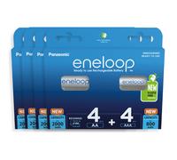 eneloop combo Ni-MH battery pack, 4x AA/Mignon batteries + 4x AAA/Micro batteries, rechargeable battery, NEW upgraded min. capacity 2000 mAh + 800 mAh