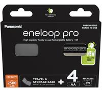 Panasonic Eneloop PRO Black R6 / AA pro BK-3HCDE (min. 2500 mAh) 4 (+ Box) Pieces 5410853065036