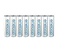 Panasonic eneloop, Ready to Use Ni-MH Battery AA Pack of 8, min.1900 mAh, 2100 Charging Cycles Low Self Discharge