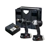 Panasonic Eyc242Pn2G31 18V Twin Pack Drill And Impact Wrench With Batteries