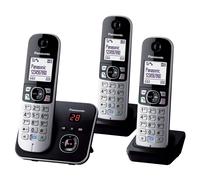 Panasonic KX-TG6823 DECT telephone Caller ID Black, Silver
