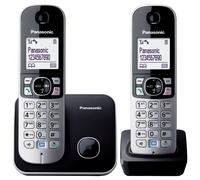 Panasonic KX-TG6812EB Twin DECT Phone - Black/Silver