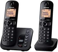 Panasonic KX-TGC222EB DECT Cordless Phone with Answering Machine, 1.6 Inch Easy-