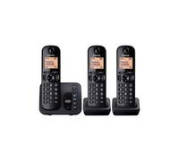 Panasonic Kx-Tgc223Eb Dect Cordless Phone With Answering Machine, Black