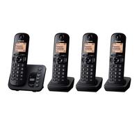 Panasonic KX-TGC224EB DECT Cordless Phone with Answering Machine, 1.6 inch Easy-to-Read Backlit Display, Nuisance Call Blocker, Hands-Free Speakerpho