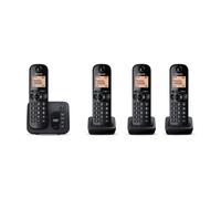 Panasonic Kx-Tgc224Eb Dect Cordless Phone With Answering Machine, Black