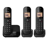 Panasonic KX-TGC413EB Digital Cordless Phone with Nuisance Call Blocker - Black (Pack of 3)