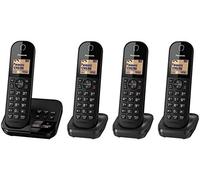 PANASONIC KX-TGC424EB Cordless Phone with Answering Machine - Quad Handsets
