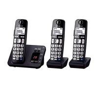 Panasonic KX-TGE723 Big Button DECT Cordless Telephone with Nuisance Call Blocker & Digital Answering Machine (Trio Handset Pack) - Black
