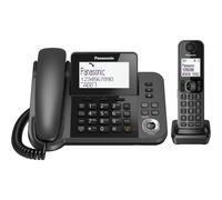 Panasonic KX-TGF320 Corded and Cordless Home office Telephone Kit with Answerphone and Nuisance Call Blocker - Black