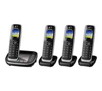 Panasonic KX-TGJ324EB Landline Phone Cordless, House phones, Nuisance Call Blocker, Answer machine, Colour Display, Quad Handset - Black