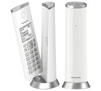 Panasonic KX-TGK222EW Digital Cordless Telephone with 1.5 LCD Screen, Nuisance Call Blocker and Answering Machine, Twin DECT, White